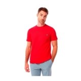 Tommy Hilfiger Uomo T-Shirt Maniche Corte Small Crest Outline con Scollo Rotondo, Rosso (Medium Red), XXL