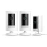 Ring Videocamera esterna a batteria 2 pezzi (Stick Up Cam) + Videocamera interna (Indoor Cam 2a gen.) | Telecamere di sicurezza wifi HD con audio bidirezionale | Ring Home: 30 gg. prova gratuita