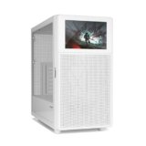 NOX XTREME PRODUCTS HUMMER BIOS – Semitower ATX|M-ATX| ITX, Display LCD da 8” personalizzabile, Pannello frontale rete metallica, laterale vetro temperato, Spazio per 11 ventole, USB-C e 3.0, Bianco