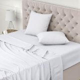 Utopia Bedding – Set Lenzuola Letto Matrimoniali 4 Pezzi 160×200 cm – Spazzolata Poliestre di Microfibra – Oeko-Tex Certificato – Lenzuolo con Angoli, Lenzuolo Piatto e 2 Federe 65×65, Bianco