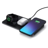 SATECHI Caricatore Wireless 3 in 1, Stazione di Ricarica MagSafe per Serie iPhone 17 16 15 a 12, Apple Watch e AirPods Compatibile con Ricarica Wireless