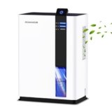 Deumidificatore Casa Muffa, ROMMQB 3000ML Deumidificatore Portatile Piccolo per Cantina, Bagno, Camera da Letto, Dehumidifier Smart Deumidificatori Elettrico con Spegnimento Auto, 5 Luci Notturne