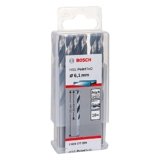 Bosch Accessories 2608577229 HSS PointTeQ (6,1 x 63 x 101 mm) – Set da 10 Pezzi di Punte Elicoidali per Trapano per Metallo, Acciaio, Fusione o Plastica, Grigio (Argento), Ø 6.1 mm