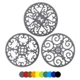 IYYI Sottopentola in Silicone, 20 cm, Multiuso, Rotondi, Resistenti al Calore, Antiscivolo, Flessibile, Durevole, per Piatti, Piani di Lavoro, tavoli, Set di 3 (Gary)