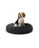 lionto Letto per Cani Rotondo Cuscino Gatti Letto Donut, (XXL) 80 cm Ø Grigio Scuro
