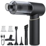 Aspirapolvere Auto, 16000Pa Aspirabriciole Senza Fili, Aspirapolvere per Auto110000RPM Aspiratore e Soffiatore con Motore Brushless, Mini Aspirapolvere Senza Fili per Auto Casa Ufficio Peli Domestici