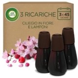Air Wick Ricarica per Diffusore di Oli Essenziali Armonia Istantanea, 3 Ricariche, Fragranza Ciliegio in Fiore e Lamponi, 3x20ml