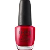 OPI Nail Lacquer – The Thrill of Brazil – smalto per unghie rosso-arancio vibrante e resistente alle sbeccature. Pennello Pro-Wide (15 ml)