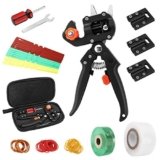 Housolution Cesoia Potatura Forbice a 3 Lame Taglia Rami da 1 Cm 3 Forme U/V/Ω con Nottolino di Sicurezza, Manici Ergonomici, Tagli Ramo Fino 1 cm, Forbice Taglia Rami da Giardino – Nero