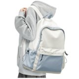 BJLFS Blue White Backpack for Women Men, Gym Backpack for Women Foldable Outdoor Weekender Gym Bag, Waterproof Sports Back Pack & Dance Yoga travel Bag