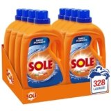 Sole Detersivo Lavatrice Liquido Proteggi Colore 328 Lavaggi, Formula Igienizzante, 8 Confezioni da 41 Lavaggi