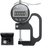 Neoteck Misuratore di Spessore Digitale 0-25,4mm, Micrometro Elettronico ad Alta Precisione con Display LCD, Risoluzione 0,001mm Strumento Portatile per Misura Spessori in Pollici e Millimetri