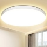 Plafoniera LED Soffitto 24W Lampada da Soffitto 4000K 2000LM Plafoniera Bagno IP44 Impermeabile Ø28CM Rotonda Lampadario LED Moderna Luce Soffitto per Cameretta, Soggiorno, Cucina, Balcone, Corridoio