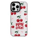 ChiCaseVer for iPhone 16 Plus Case, Cute Cherry Mon Chéri Pattern with Bows, Military-Grade Drop Protection, Cute Soft Slim TPU Protective Cover with Camera Protection for Women & Girls