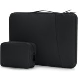 Cozary Custodie PC 14 Pollici Portatile, Custodia Computer Notebook, con Piccola Custodia, Leggera Impermeabile Borsa Porta PC con Tasca Frontale, per MacBook Air/Huawei/Lenovo/HP/Samsung, Nero