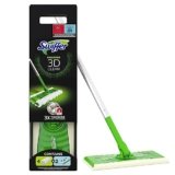 Swiffer 3D Scopa e Lavapavimenti, 1 Manico, 4 Panni Cattura Polvere e 2 Panni Lavapavimenti, Cattura Polvere e Sporco, Ottimo per Tutti i Tipi di Pavimenti e per i Peli di Animali