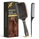 SHINLEA Paddle Brush for Blow Drying, Detangling Brush for Curling Straight Thick Thin Wet and Dry Hair, Soft Nylon Bristle, Hairbrush for Women Men Kids