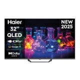 Haier QLED Full HD H32S80EFX 32” Smart TV, Google TV, Dolby Audio, HDR 10, Telecomando Smart, Google Assistant, Bluetooth 5.1, Gaming 120Hz, USB 2.0, DBX TV, HDMI 2.1 x 4