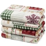 PHF Printed Fleece Blanket Twin Size, No Shed No Pilling Ultra Soft Plush Cozy Xmas Prints Theme Home Décor Flannel Blanket for Bed, Sofa, Couch and Gift, 66″ x 90″, Rindeer
