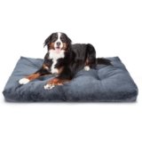 Nobleza Cuscino per Cani Taglia Grande, Cuccia Cane Interno, Materassino Cane Morbida, Lavabile in Lavatrice, Lettino per Cani con Fondo Antiscivolo, Grigio Scuro, 122x74cm