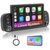 Autoradio con Sistema Linux e schermo IPS da 7 pollici, compatibile con Fiat Panda (2013-2020) | CarPlay & Android Auto wireless integrati | Supporta AM/FM/RDS |DSP/USB/Bluetooth/Microfono