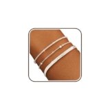 ZOERAY 3 Pezzi Bracciale Donna Argento Oro Impermeabile Bracciali Catena Placcati Oro 18K Regolabili Braccialetti Amicizia Bracciale Rigido Dorato Braccialetto Set Gioielli Regalo per Donna Ragazza