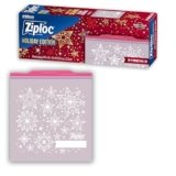 Ziploc Gallon Food Storage Bags, Grip ‘n Seal Technology for Easier Grip, Open, and Close, 38 Count, Holiday Designs, Packaging May Vary