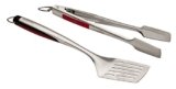 Char-Broil 140 543 – Set Utensili 2 Pezzi, con Impugnatura Confortevole, Acciaio Inox