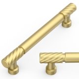 Amerdeco 10 pezzi Maniglie per Mobili Oro Opaco da Cucina Distanza fori 128mm Maniglie cucina armadietti in maniglie cucina per maniglie cassetti UK0075