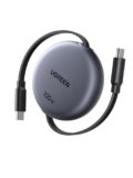 UGREEN 100W Cavo USB C Retrattile PD 3.0, Cable Type C Avvolgibile Ricarica Rapida, Compatibile con MacBook, iPad Air, iPhone 17 Pro Max Air/16/15 Plus Pro Max, Galaxy S25 S24, Pixel 10/9.Grigio
