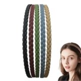 Fasce Capelli, 5 Pezzi Elastiche per Capelli da Donna, Cerchietti Sottili Con i Denti, Colorati Antiscivolo, Moda Raggazza