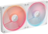 CORSAIR iCUE LINK LX140-R RGB 140mm Ventole PWM Invertite – Kit Doppia Ventola – Basso Rumore, CORSAIR Cuscinetto Magnetico a Cupola, Doppio Anello Luminoso, Viti QuikTurn™, Modalità Zero RPM – Bianco