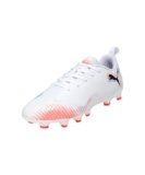Puma Future 8 Play Fg/AG JrSoccer – Scarpe Unisex per Bambini, Puma Bianco Puma Nero Rosso Brillante, 31 EU