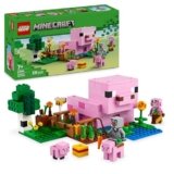 LEGO Minecraft La Casa del Maialino Giocattolo – Set di Costruzioni che Include una Figura Eroe, un Mob, una Fattoria e un Bioma della Foresta – Regalo per Gamer, Bambine e Bambini da 7 Anni – 21268