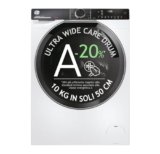 Hoover H-WASH 700 Lavatrice 10 Kg, Libera Installazione, Carica Frontale, Classe A-20%, 1600 Giri, App hOn, Programma Hygiene, Cicli Care, Vapore AxLxP 85x60x57 cm, Bianca – H7W 610MBC8-S