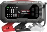 Booster Avviamento Auto 8000A, ANFLAG Avviatore Batteria Auto con Compressore 160PSI, 26800mAh Starter Batteria per Tutti Gas o 14L Diesel con PD65W Ricarica Rapida/Doppia USB/600 Lumen LED