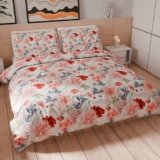 PETTI Artigiani Italiani – Set Copripiumino Matrimoniale Maxi 260×240 cm (2 Federe 63×63 cm Incluse), Parure Copripiumino Microfibra con Stampa Digitale Floreale 19 00 – Made in Italy