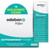 odaban® Salviette Antitraspiranti 16 pz | azione rapida contro sudorazione e odori | tovagliette monouso per ascelle, mani, piedi e viso | profumo delicato unisex, delicate sulla pelle