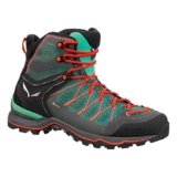 SALEWA Ws Mtn Trainer Lite Mid Gtx, Scarponi da trekking e da escursionismo Donna, Blu (Feld Green/Fluo Coral), 36.5 EU