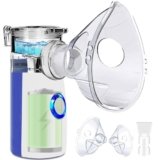 BIAOQINBO Aerosol Portatile Silenzioso,Ricaricabile Ultrasuoni Macchina Aerosol per Adulti e Bambini,USB-C Nebulizzatore Aerosol con 2 Maschere e Boccaglio,2 Modalità Regolabili