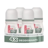 Borotalco, Deodorante Uomo Roll-On Invisibile, con Talco Protettivo, Anti-Macchie, Senza Alcool, Profumo Muschiato, 72h efficacia – 4 Pezzi da 50 ml – Esclusiva Amazon