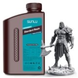 SUNLU Resina per stampanti 3D, 1KG Resina 3D standard a polimerizzazione rapida per stampanti LCD DLP SLA bassa contrazione,1000G Grigio scuro