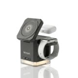 WESDAR 3 in 1 Magnetico Caricatore Wireless per iPhone 15W Compatibile,Stazione di Ricarica Magnetica 15W per iPhone 17/16/15/14/13/12 – Base Pieghevole(NERO)