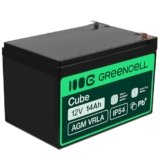 Green Cell Batteria AGM 12V 14Ah ricaricabile sigillata VRLA | Per UPS, allarmi, giocattoli elettrici, impianti solari, scooter, backup e uso ciclico senza manutenzione