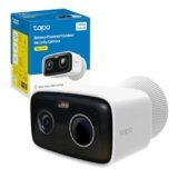 Tapo C400 Telecamera WiFi Esterno FHD senza Fili, Batteria 5200mAh fino a 180 Giorni, Telecamera di Sorveglianza, Visione Notturna a Colori, Rilevamento Persone, Allarme Sonoro e Luminoso, IP65