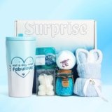 Ladies Birthday,Christmas,Self Care Gifts,Unique Birthday Mother’s Day Thank You Gift,Relaxing Spa Blue Gift Basket Friendship Gift Ideas,Best Friends Sisters Girlfriends Gifts 6 Piece Set