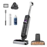 EUREKA RapidWash NEW630 Aspirapolvere/Lavapavimenti Secco/Umido,Inclinazione fino a 170°,Asciugatura ad Aria Calda 50°,21.600pa,Autonomia 38 min,Autopulizia/Anti-groviglio,Doppio Serbatoio,Display LED