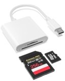 YOFEEPOP USB-C SD Card Reader, Dual Slot for SD/MicroSD Cards, Type C SD Card Adapter Compatible with iPhone 17/16/15, Pad,Laptop, Memory Card Reader Trail Camera Viewer Plug and Play
