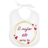 La Ruotante Bavaglino in 100% cotone miglior zio amore cocco leggere bavetta regalo nascita (7)