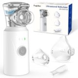 Fuqiduo Inalatore Aerosol Portatile – Nebulizzatore Silenzioso con Boccaglio e Maschere per Bambini/Adulti, Ricaricabile USB